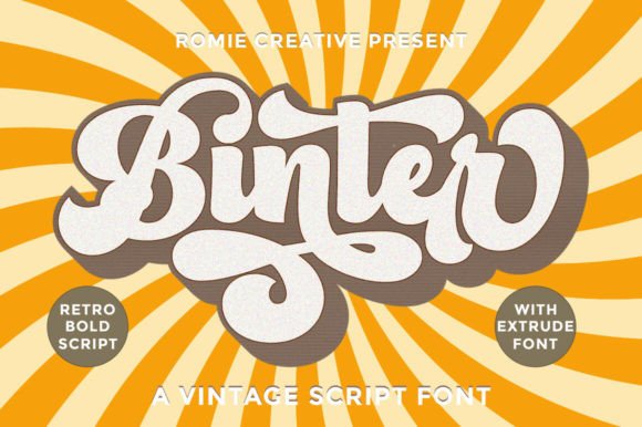 Binter: A Bold Retro Script Font for Modern Editorial Design