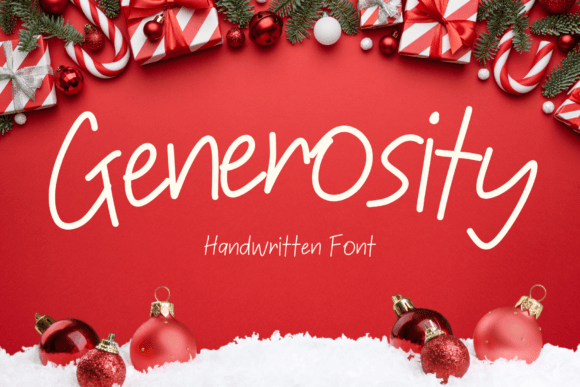 Generosity: A Handwritten Font with Editorial Heart