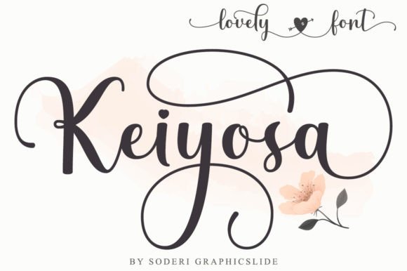 Keiyosa: A Sweet & Romantic Script Font for Handmade Labels, Invitations & More