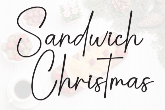 Sandwich Christmas: A Handwritten Font for Festive Campaign Designs