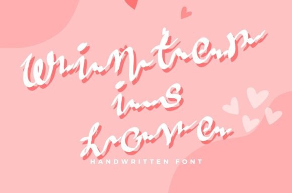 Winter is Love: A Handwritten Font for Crafters and Product Makers